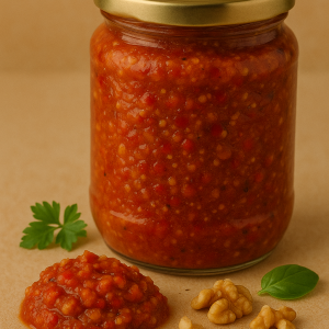 Едросмляна лютеница с орехи